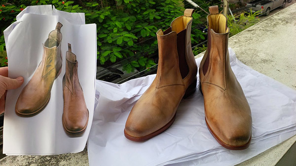 Cuban Heel Boots designed by customer